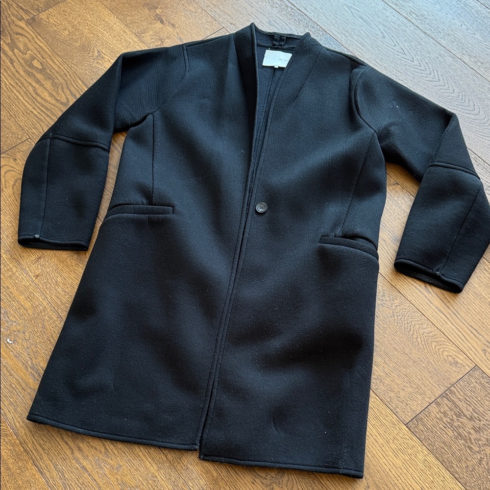 Black Button-Up Coat - Picture 3 of 3